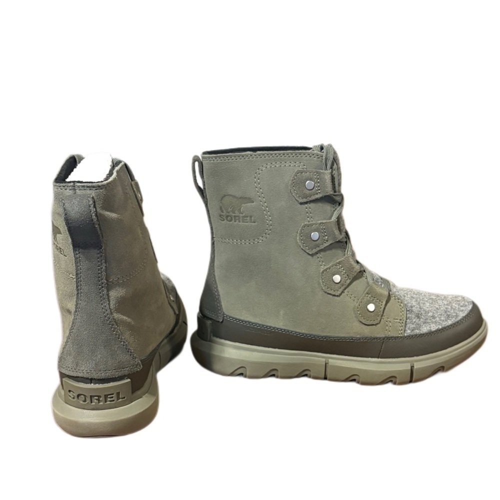 Sorel Ankle Boots in Olive and Gray - Picture 5 of 10
